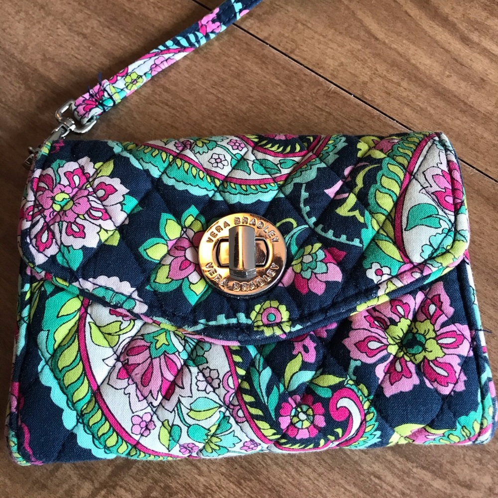 Vera Bradley Petal Paisley Wristlet